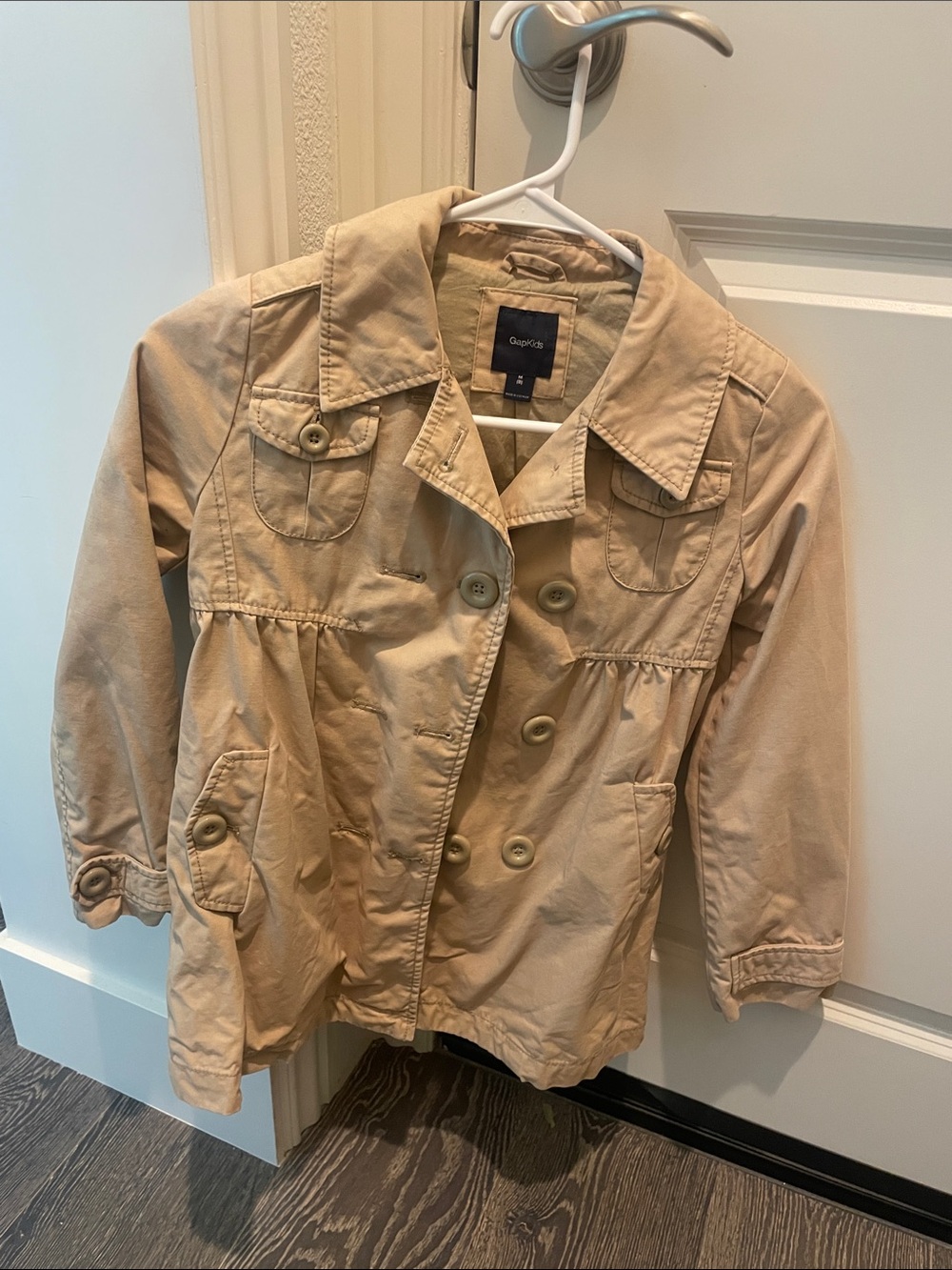 GAP Kids Khaki Trench Jacket with Navy Label